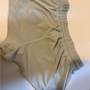 Light Sage Green Elastic Waist Shorts